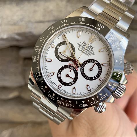 nib rolex daytona white dial|Rolex black chronograph.